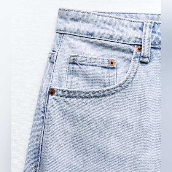 ZARA Light Blue Tailored Balloon Jeans - Picture 7 of 15